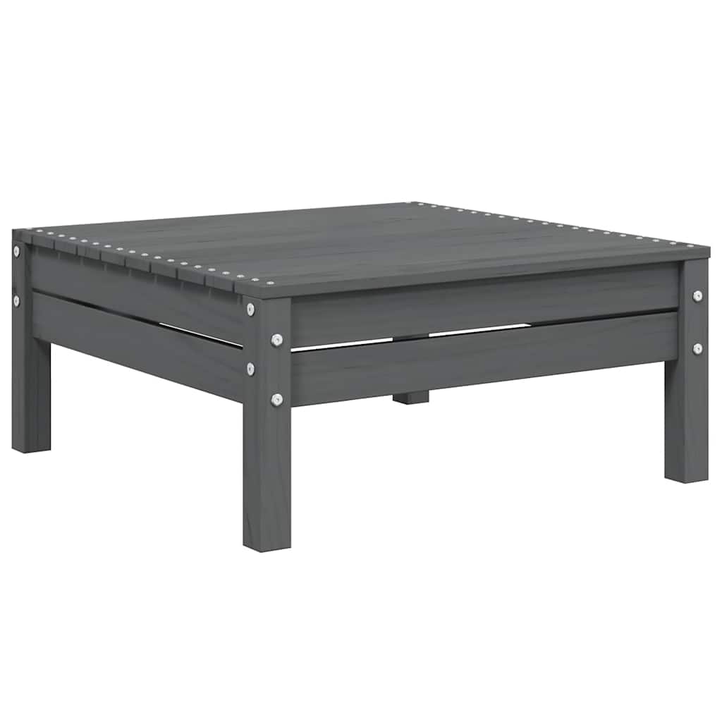 Set Divani da Giardino 3 pz Grigio Cuscini Massello di Pino - homemem39