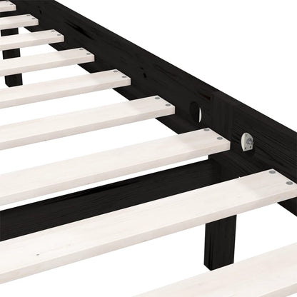 Giroletto in Legno Massello Nero 75x190 cm Small Single - homemem39