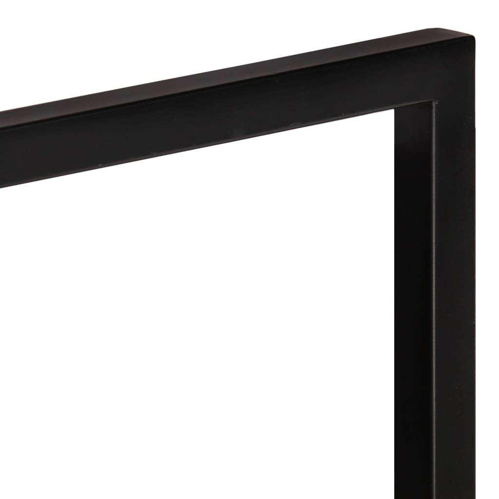 Mensole Parete 2pz 80x25x35 cm Legno Massello Acacia e Acciaio | homemem39