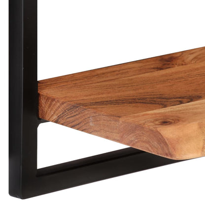 Mensole Parete 2pz 60x25x35 cm Legno Massello Acacia e Acciaio | homemem39