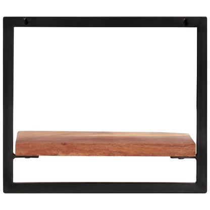 Mensole Parete 2 pz 40x24x35 cm Legno Massello Acacia e Acciaio | homemem39