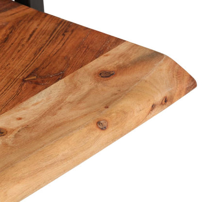 Mensole Parete 2 pz 40x24x35 cm Legno Massello Acacia e Acciaio | homemem39