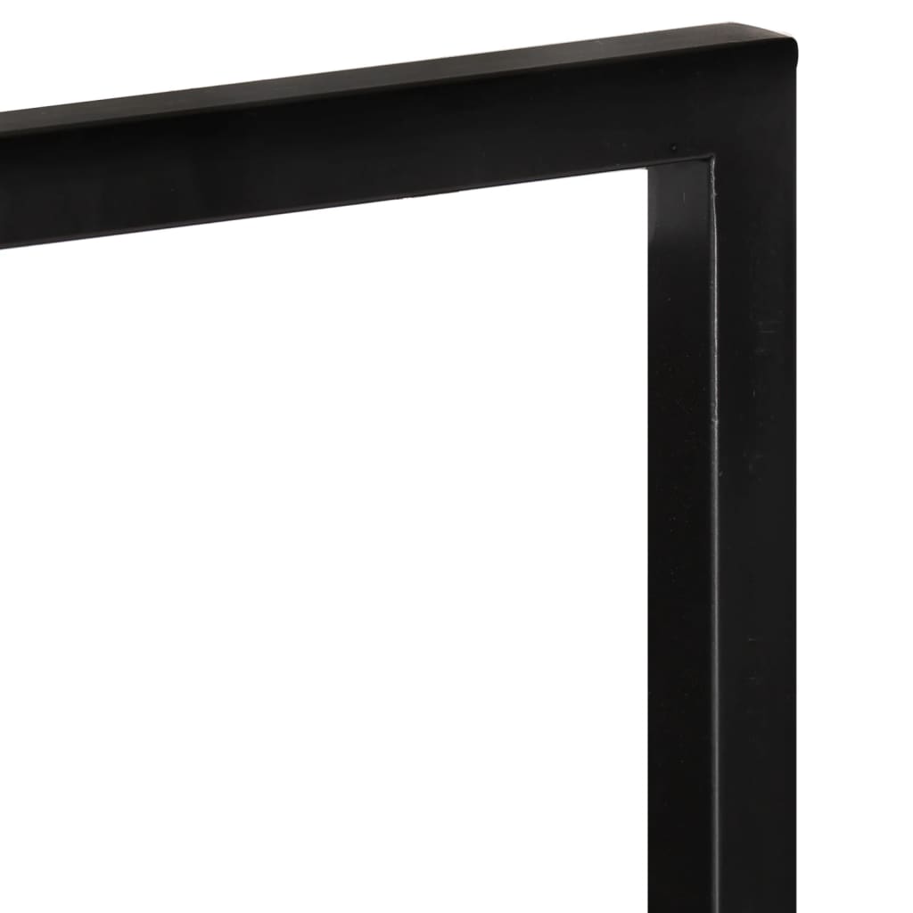 Mensole Parete 2 pz 25x25x75 cm Legno Massello Acacia e Acciaio | homemem39