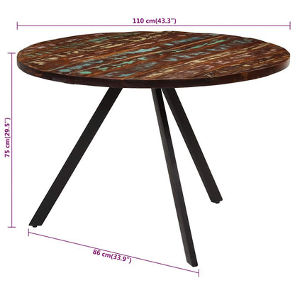 Tavolo da Pranzo 110x75 cm in Legno Massello di Recupero | homemem39