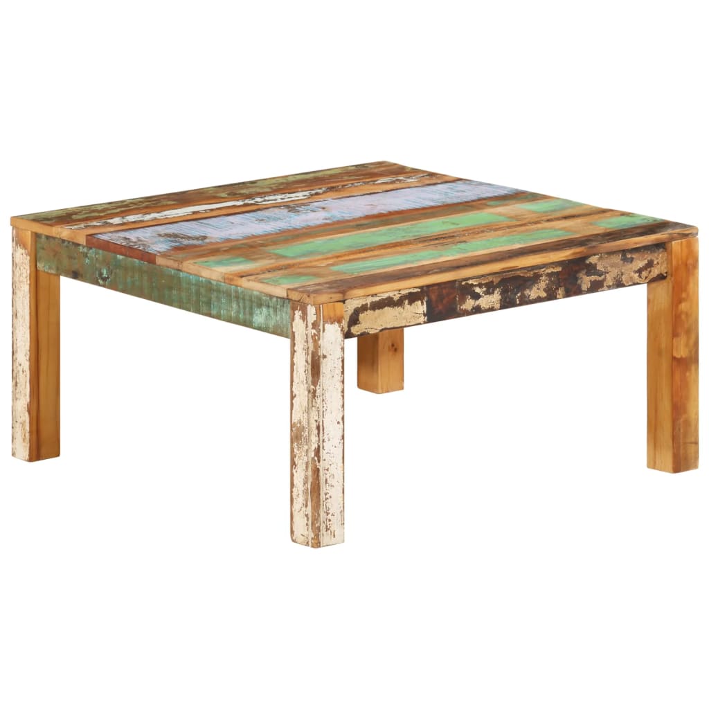 Tavolino da Salotto 80x80x40 cm in Legno Massello di Recupero | homemem39