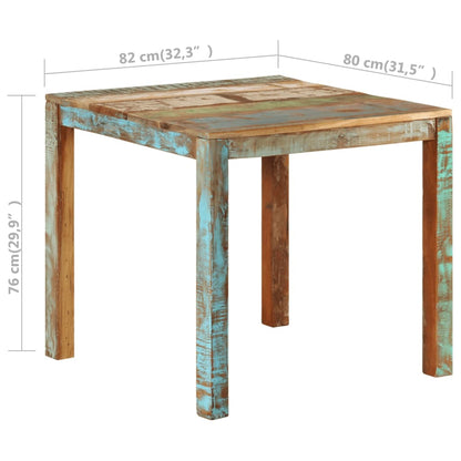 Tavolo da Pranzo 82x80x76 cm in Legno Massello di Recupero