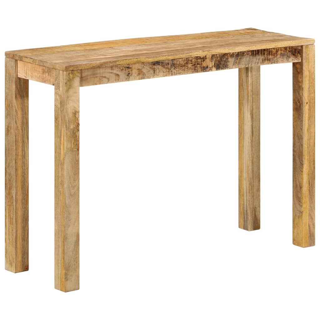 Tavolo Consolle 110x35x76 cm in Legno Massello di Mango Grezzo