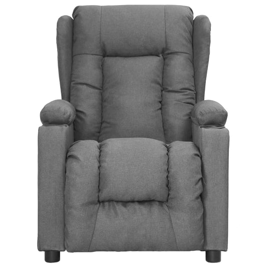 Poltrona Reclinabile in Tessuto Grigio Chiaro - homemem39