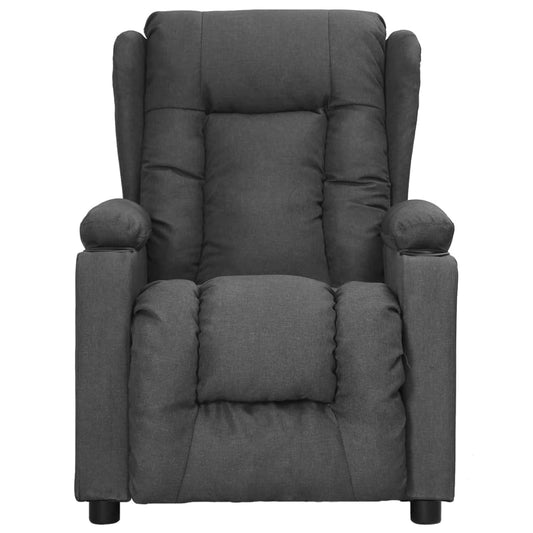 Poltrona Reclinabile in Tessuto Grigio Scuro - homemem39