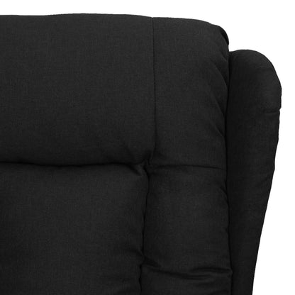 Poltrona Reclinabile in Tessuto Nero - homemem39