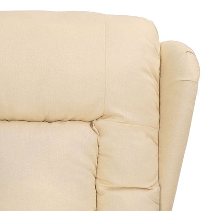 Poltrona Reclinabile in Tessuto Crema