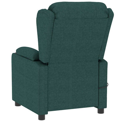 Poltrona Massaggiante Verde Scuro in Tessuto | homemem39