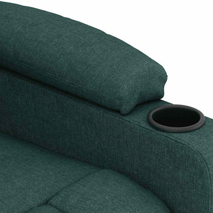 Poltrona Massaggiante Verde Scuro in Tessuto | homemem39