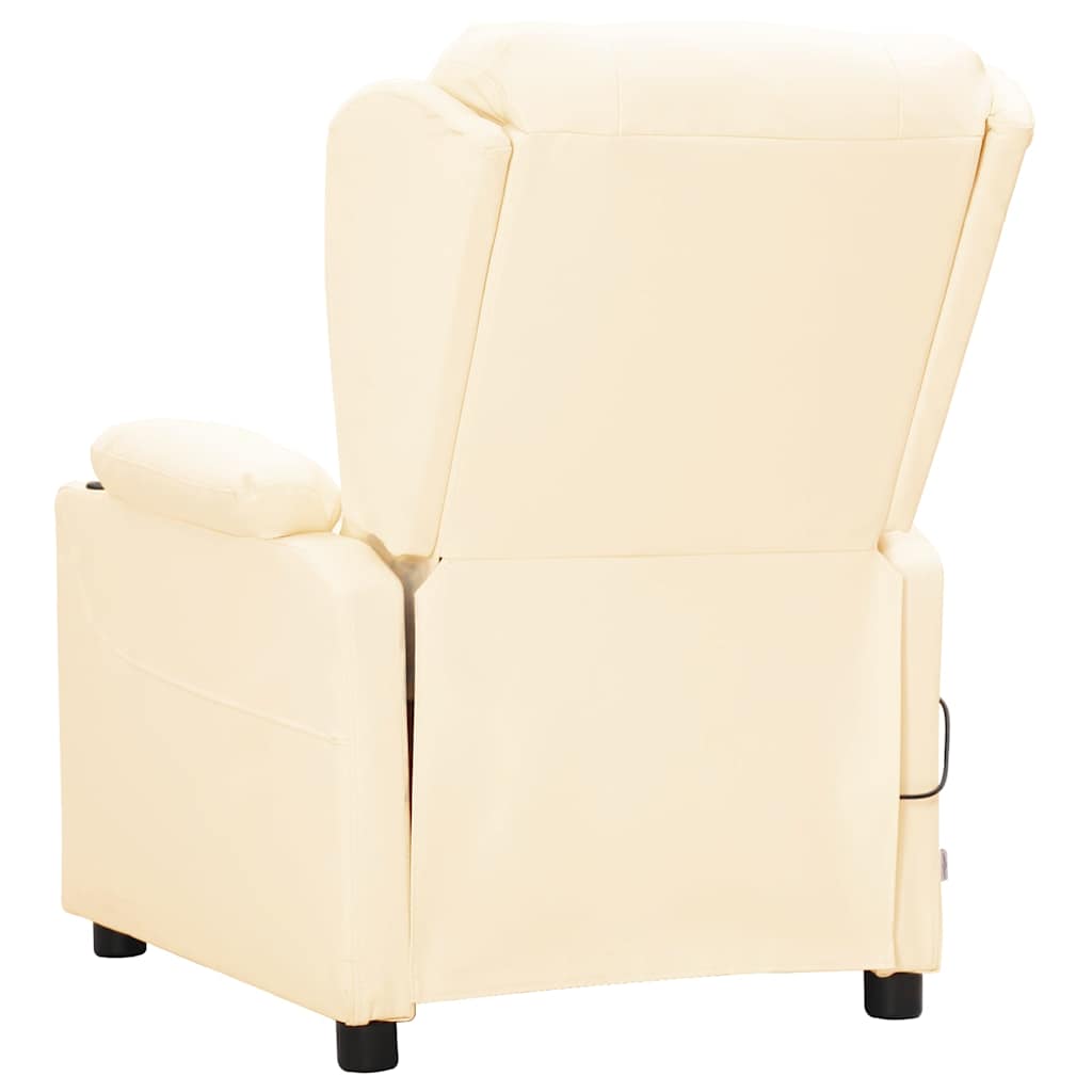Poltrona Massaggiante Crema in Similpelle | homemem39