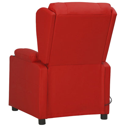 Poltrona Massaggiante Rosso Vino in Similpelle
