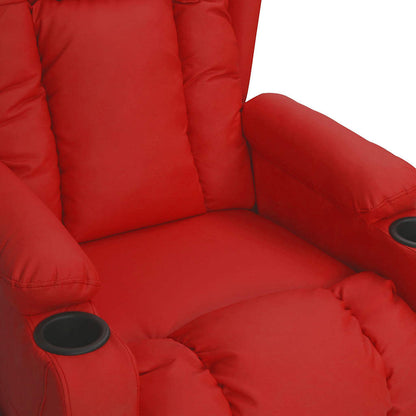 Poltrona Massaggiante Rosso Vino in Similpelle