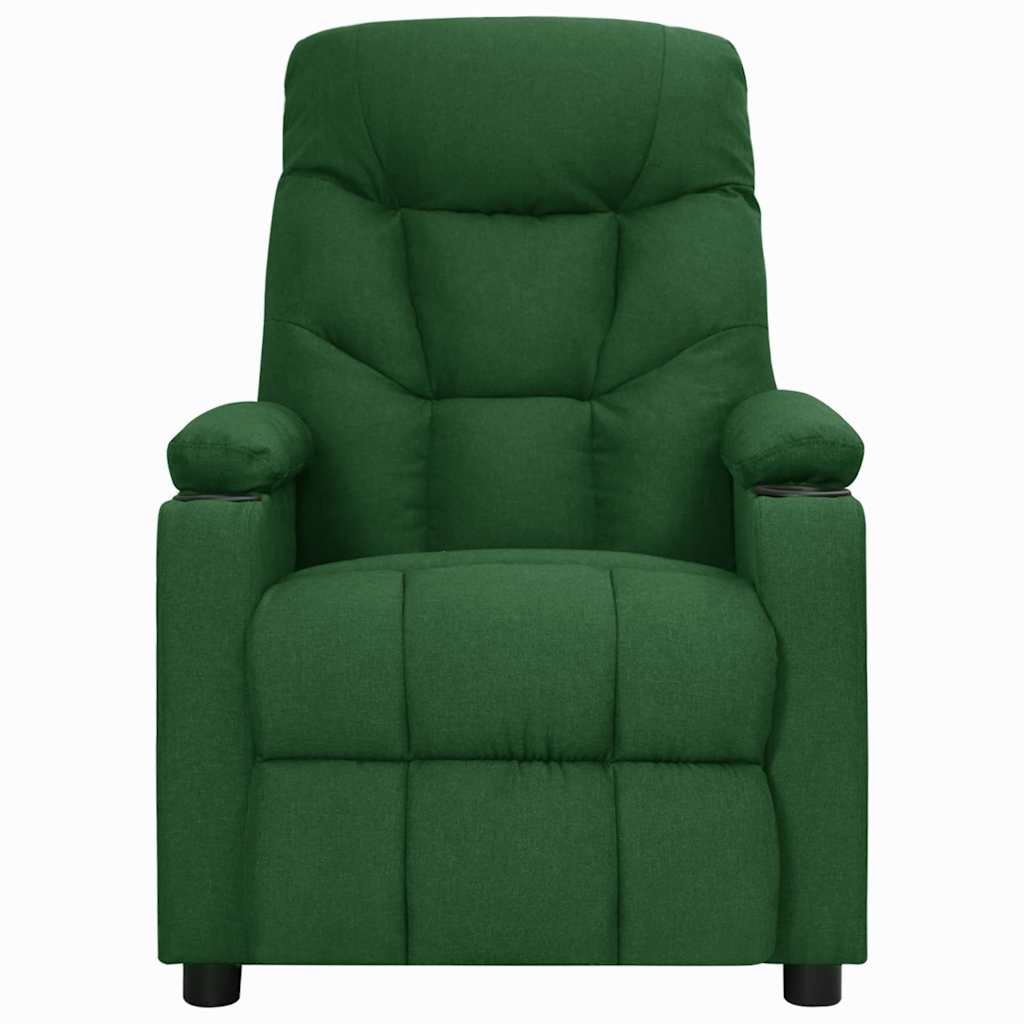 Poltrona Reclinabile in Tessuto Verde Scuro