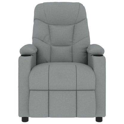 Poltrona Massaggiante in Tessuto Grigio Chiaro | homemem39