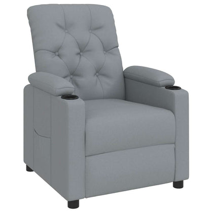 Poltrona Reclinabile in Tessuto Grigio Chiaro - homemem39