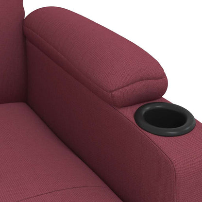 Poltrona Reclinabile in Tessuto Rosso Vino - homemem39