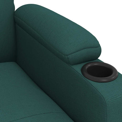 Poltrona Reclinabile in Tessuto Verde Scuro - homemem39
