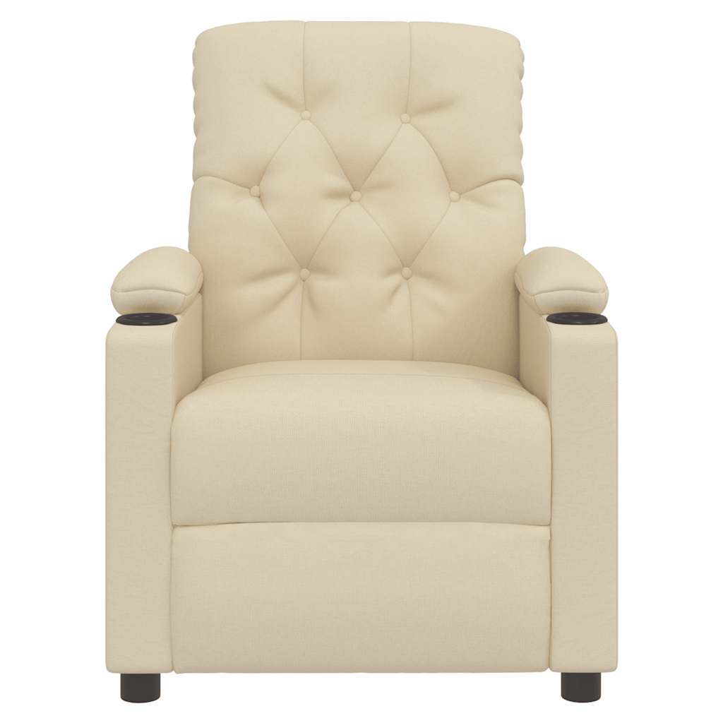 Poltrona Reclinabile in Tessuto Crema - homemem39