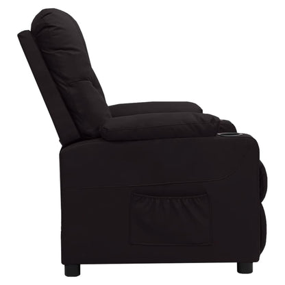 Poltrona Reclinabile Nera in Similpelle - homemem39