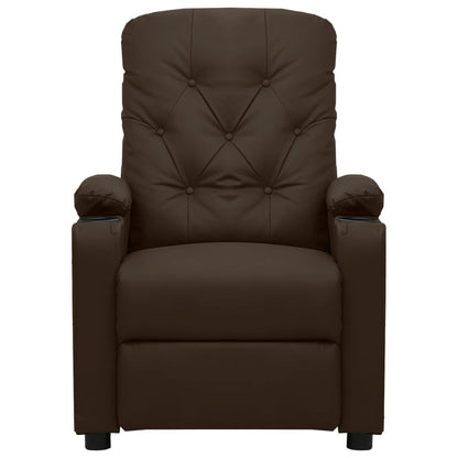 Poltrona Reclinabile Marrone in Similpelle - homemem39