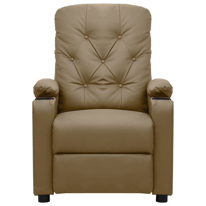 Poltrona Reclinabile Cappuccino in Similpelle - homemem39