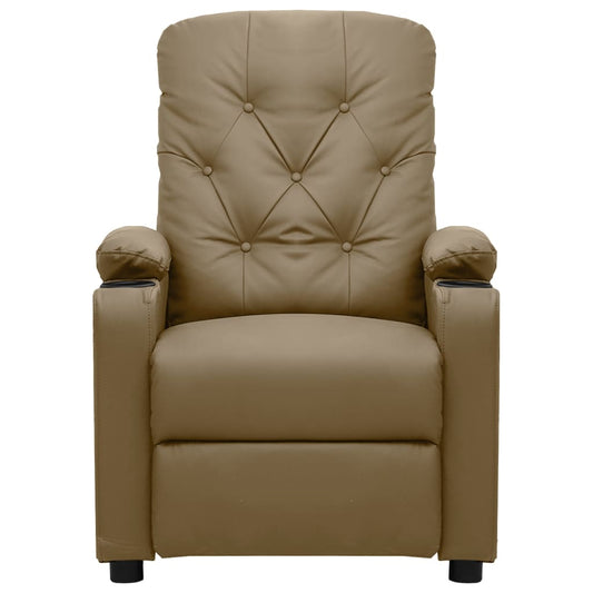 Poltrona Reclinabile Cappuccino in Similpelle - homemem39