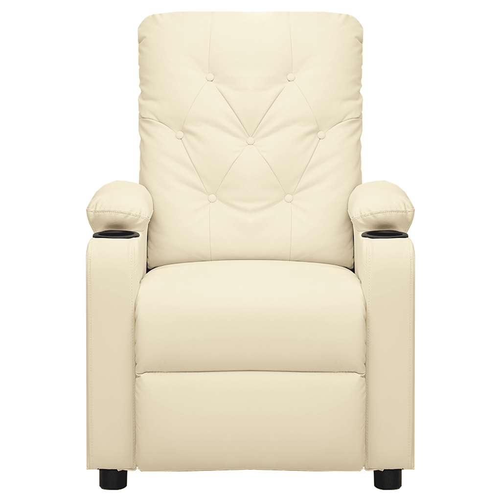 Poltrona Massaggiante Crema in Similpelle | homemem39