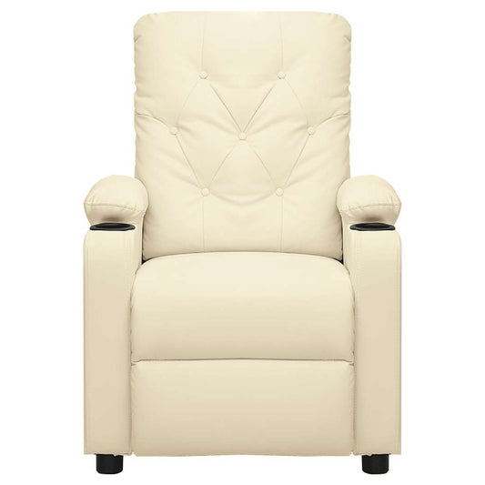 Poltrona Massaggiante Crema in Similpelle | homemem39