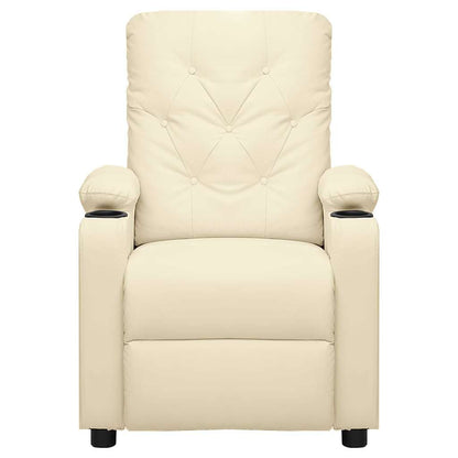 Poltrona Massaggiante Crema in Similpelle