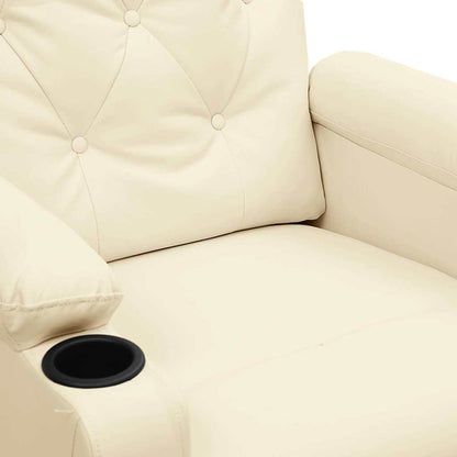 Poltrona Massaggiante Crema in Similpelle