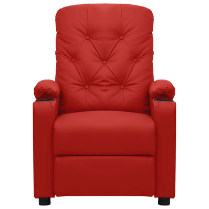 Poltrona Massaggiante Rosso Vino in Similpelle