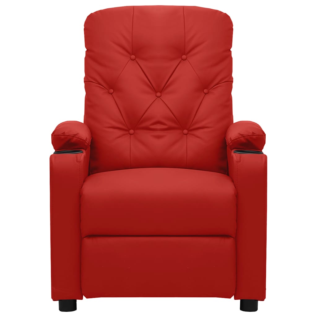 Poltrona Massaggiante Rosso Vino in Similpelle
