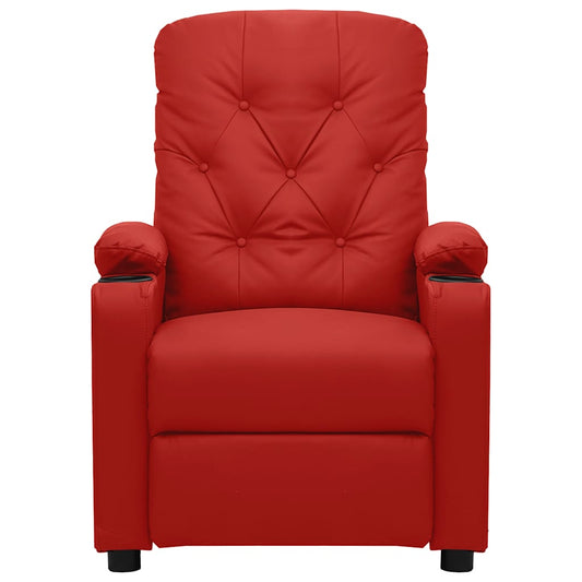Poltrona Massaggiante Rosso Vino in Similpelle
