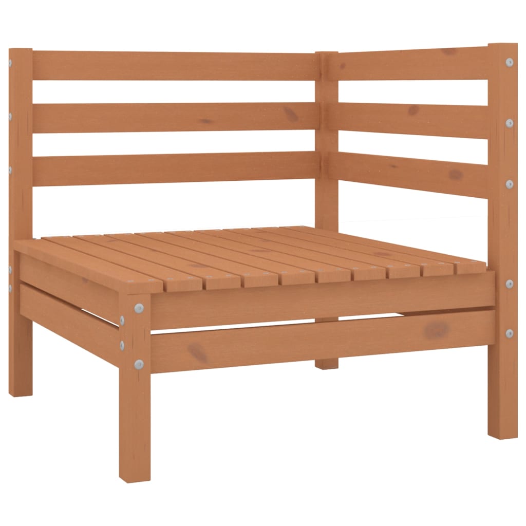Divano da Giardino 2 Posti Marrone Ambra Legno Massello di Pino - homemem39
