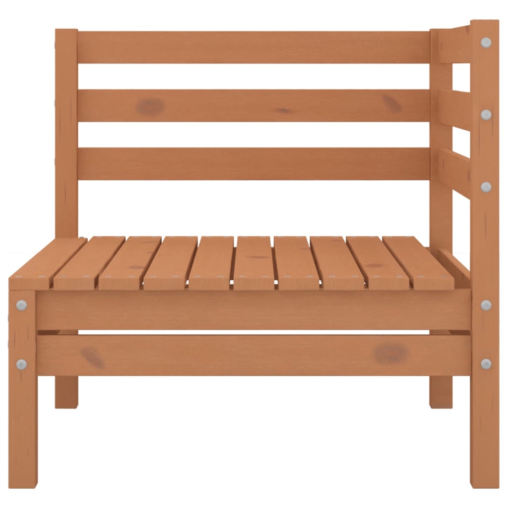 Divano da Giardino 2 Posti Marrone Ambra Legno Massello di Pino - homemem39