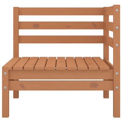 Divano da Giardino 2 Posti Marrone Ambra Legno Massello di Pino - homemem39