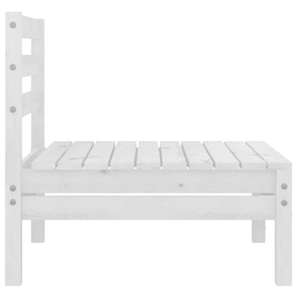 Set Divani da Giardino 4 pz Bianco in Legno Massello di Pino - homemem39