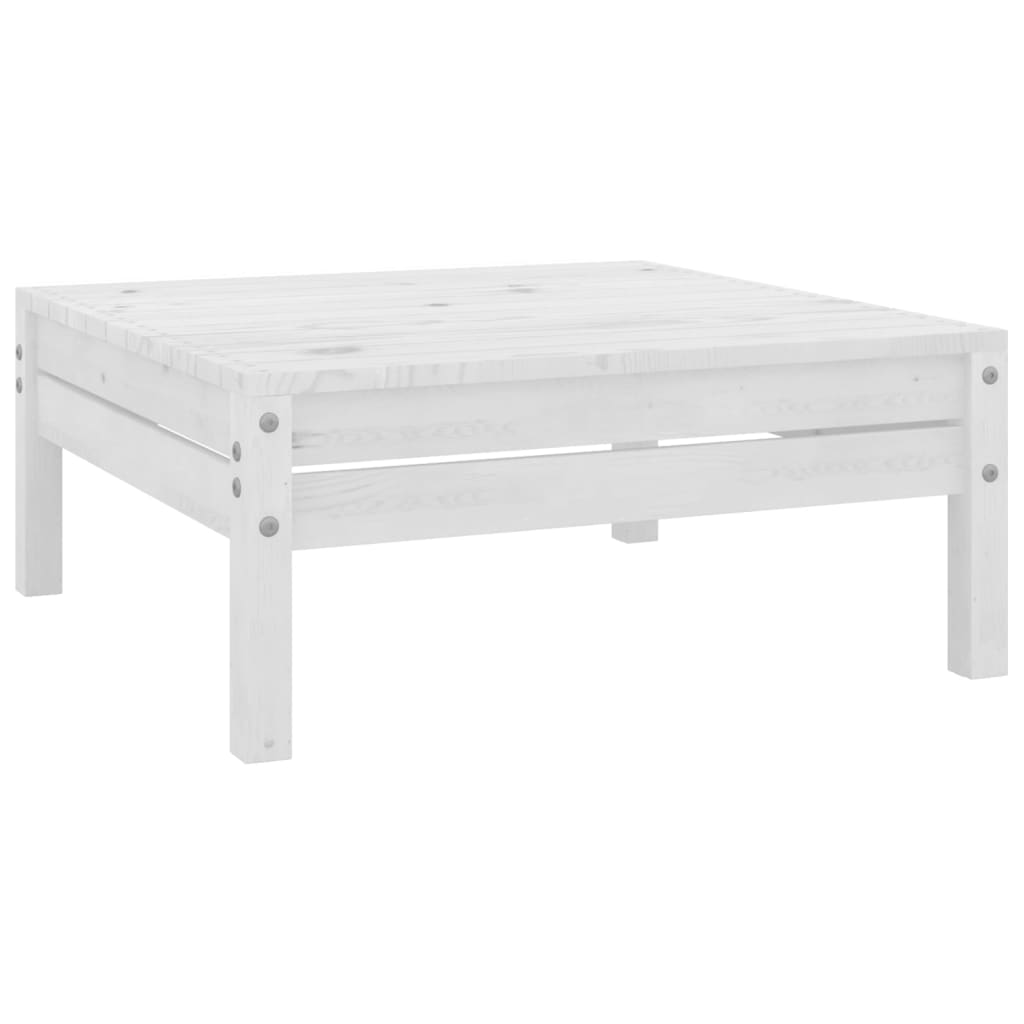 Set Divani da Giardino 3 pz Bianco in Legno Massello di Pino - homemem39