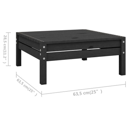 Set Salotto da Giardino 4 pz in Legno Massello di Pino Nero - homemem39