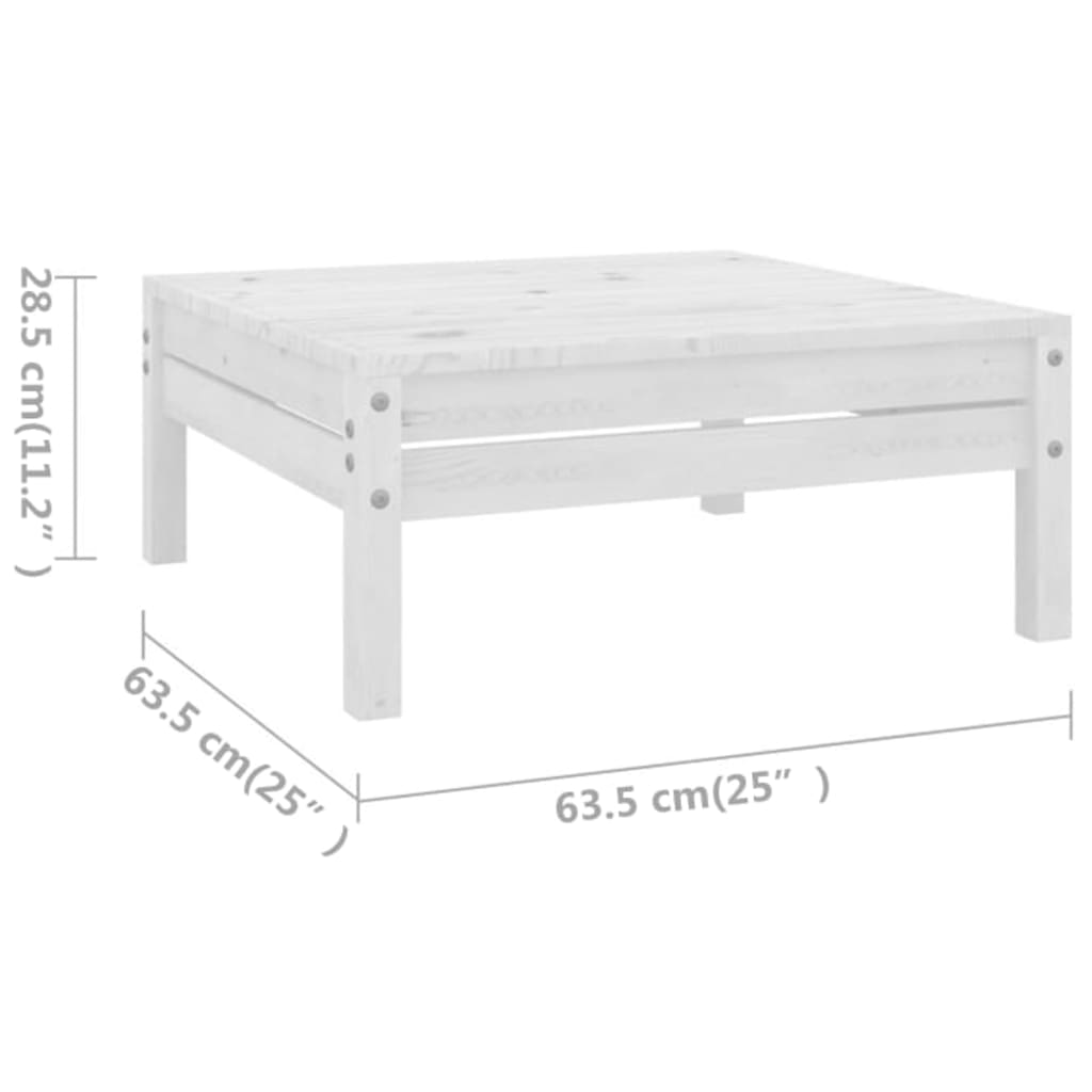 Set Salotto da Giardino 5 pz in Legno Massello di Pino Bianco | homemem39