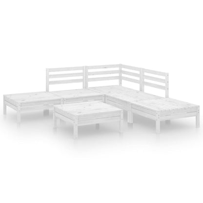 Set Salotto da Giardino 6 pz in Legno Massello di Pino Bianco | homemem39