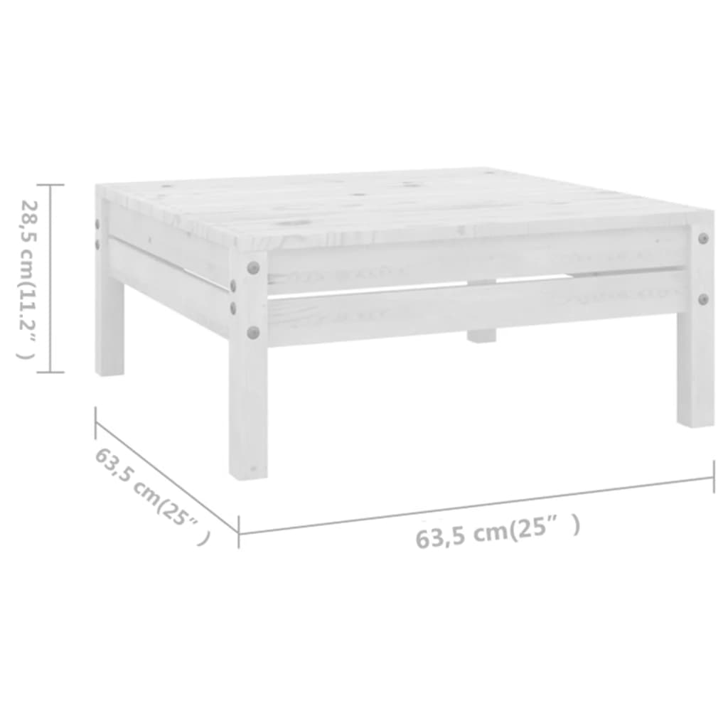 Set Salotto da Giardino 8 pz in Legno Massello di Pino Bianco | homemem39