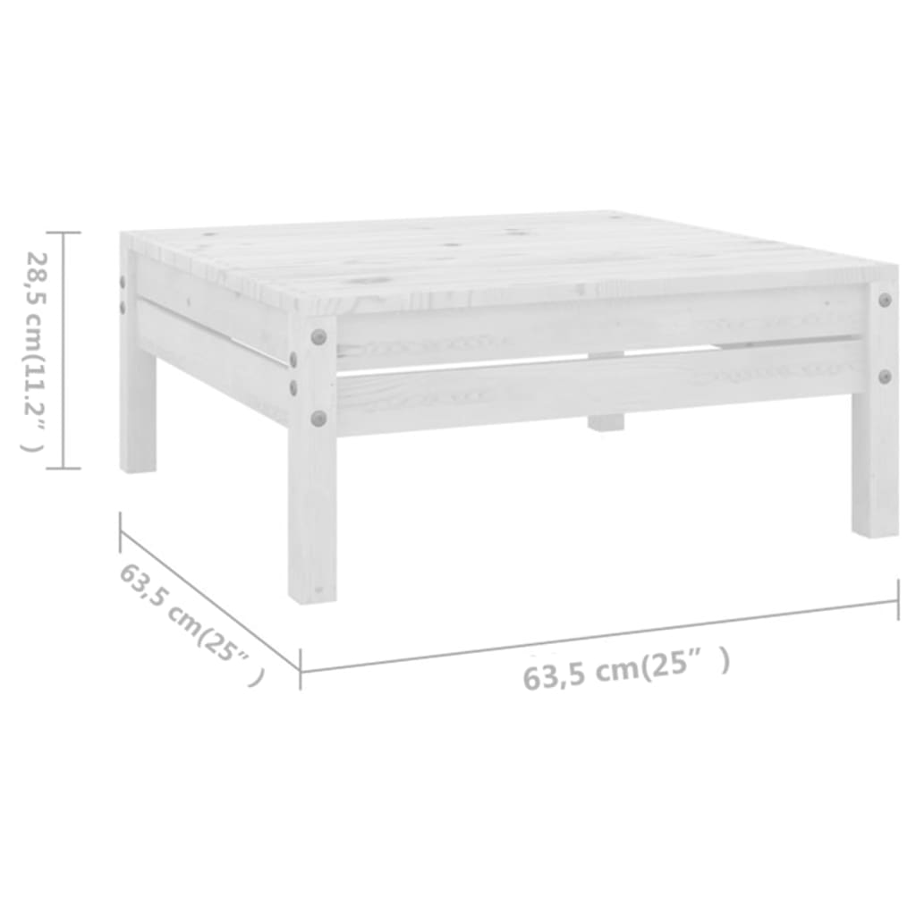 Set Salotto da Giardino 7 pz in Legno Massello di Pino Bianco - homemem39