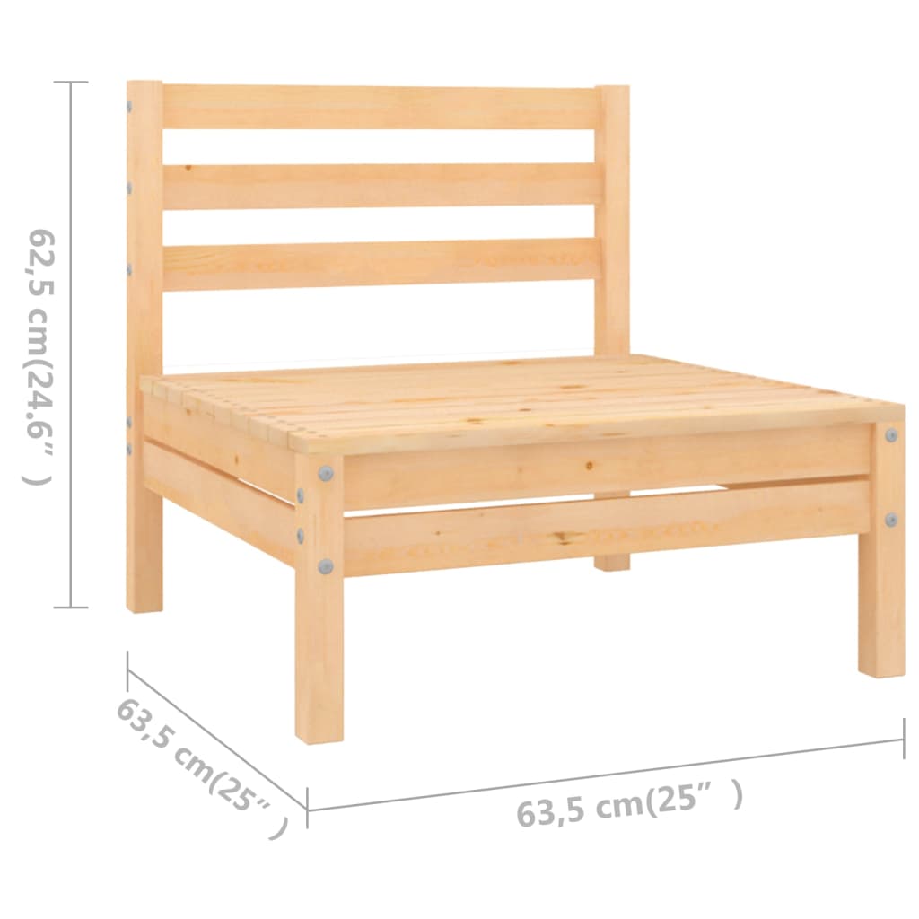 Set Salotto da Giardino 8 pz in Legno Massello di Pino | homemem39