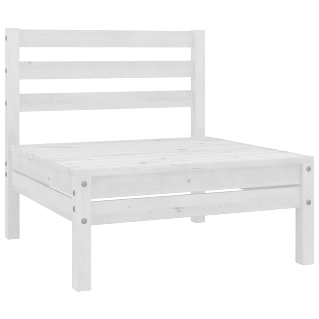 Set Salotto da Giardino 8 pz in Legno Massello di Pino Bianco | homemem39