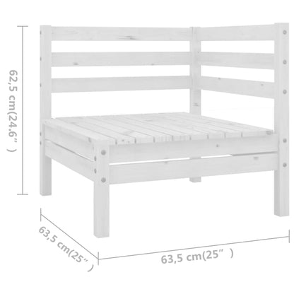 Set Salotto da Giardino 8 pz in Legno Massello di Pino Bianco | homemem39